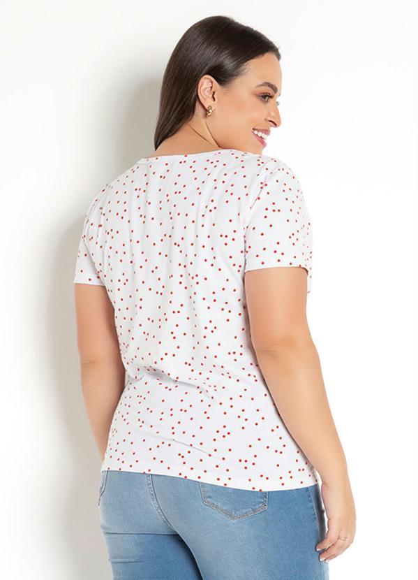 Moda Pop - Blusa Poá Vermelha com Estampa de Poá 9