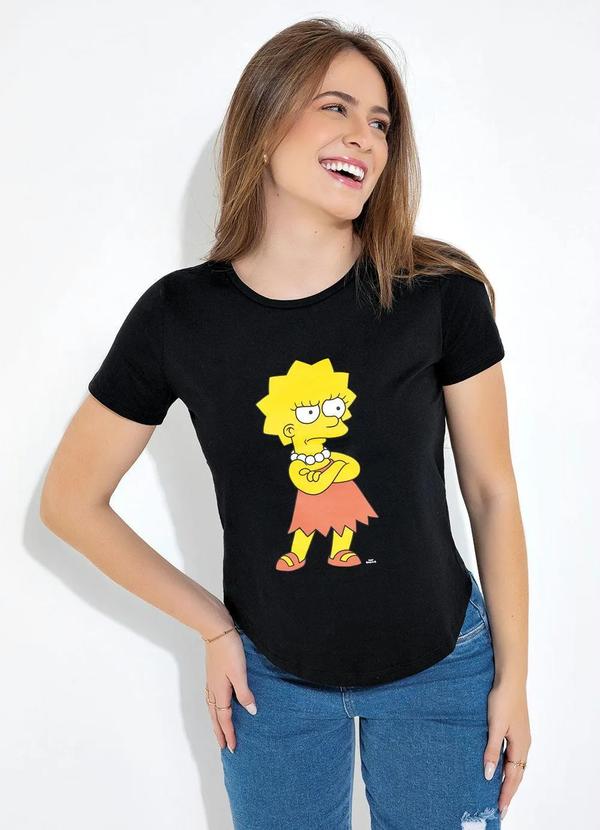 The Simpsons - Blusa Preto com Mangas Curtas The Simpsons 3