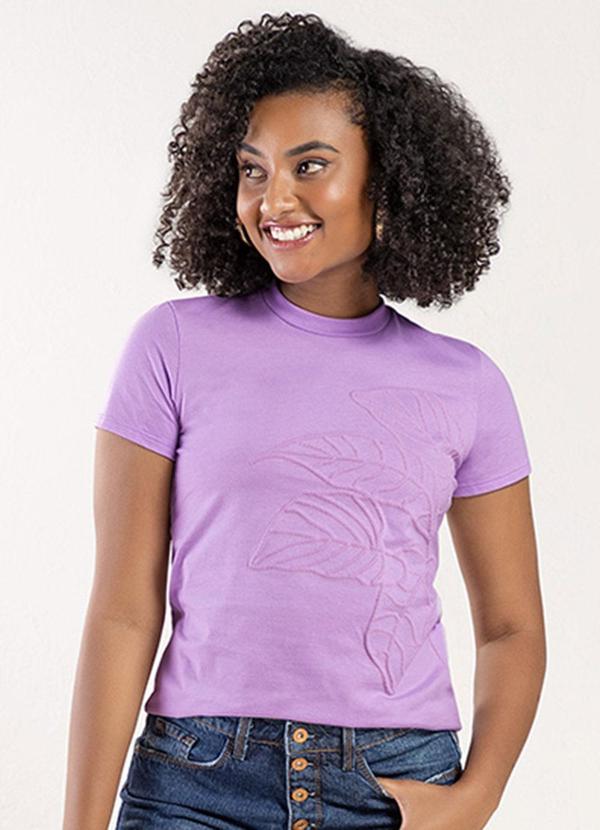 Rezzato - Blusa Summer Leaves Adulto Feminino Roxo