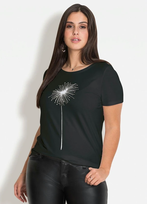 bonprix - Blusa T-Shirt Básica Preta 5