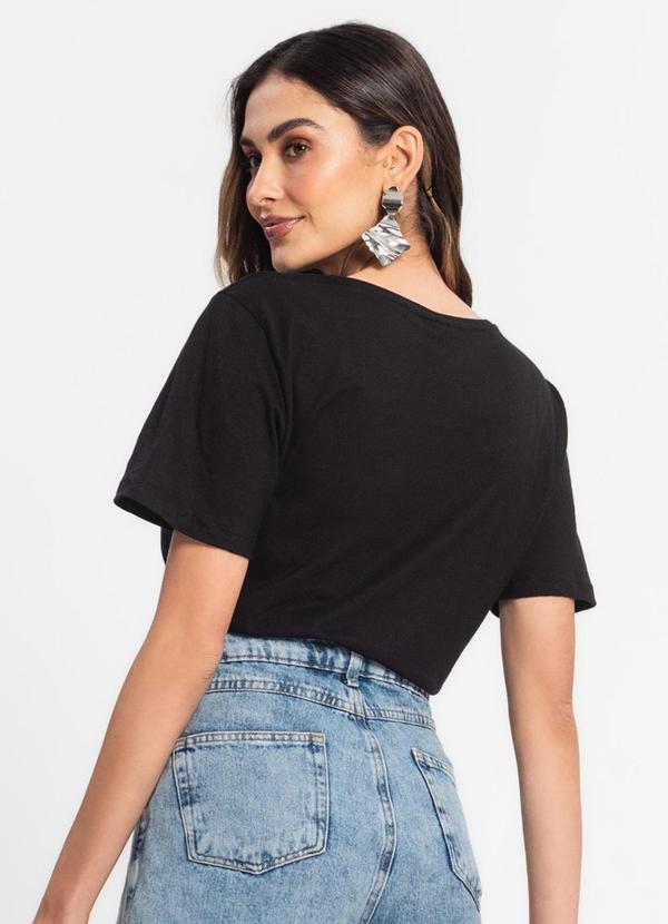 Select - Blusa T-Shirt Feminina Estampada Preto 2