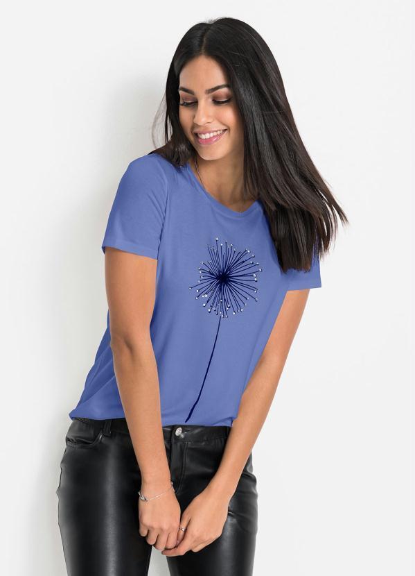 bonprix - Blusa T-Shirt Roxo Amora