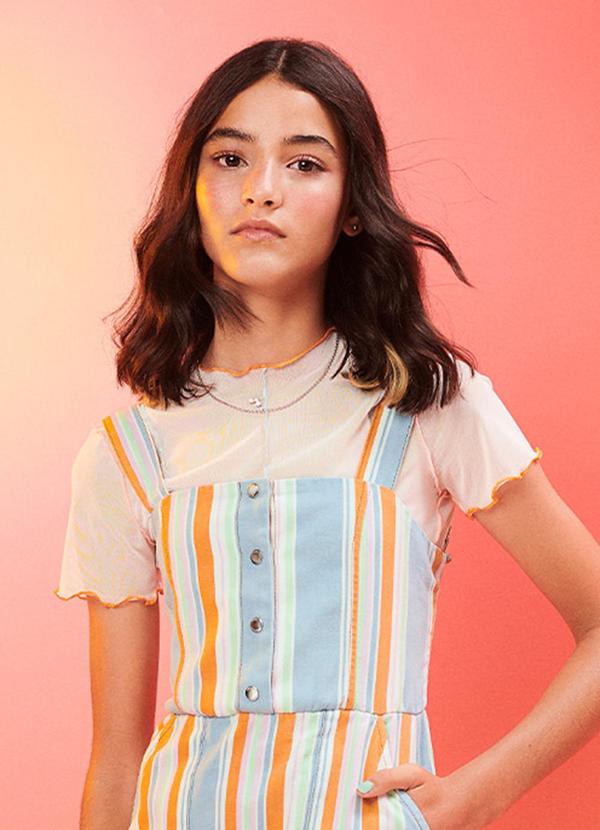 I Am - Blusa Tule Off White Branco