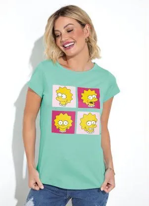 The Simpsons - Blusa Verde Claro em Malha - THE SIMPSONS