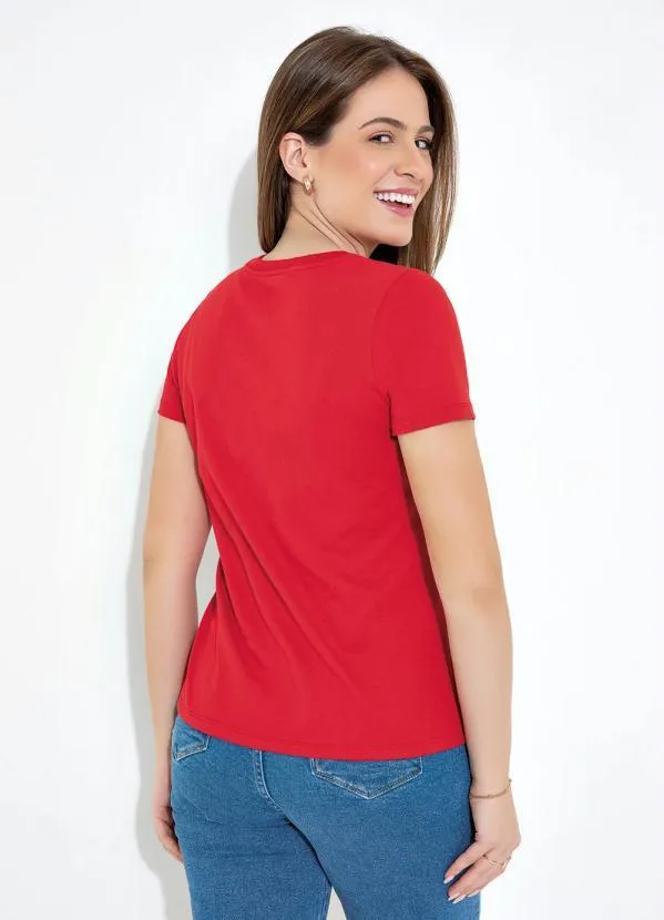 The Simpsons - Blusa Vermelho com Estampa Localizada Simpsons 2