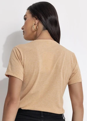 Fakini - T-Shirt Malha Molinê Bege - FAKINI