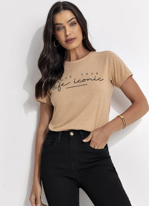 Fakini - T-Shirt Malha Molinê Bege 3