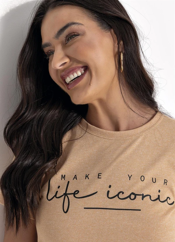 Fakini - T-Shirt Malha Molinê Bege 5