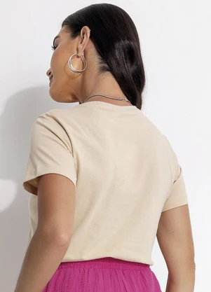 Fakini - Blusa em Malha Bege - FAKINI
