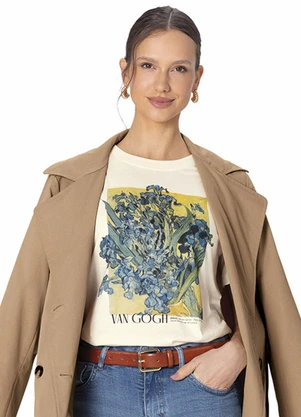 Malwee - Camiseta Alongada Van Gogh Off White - MALWEE