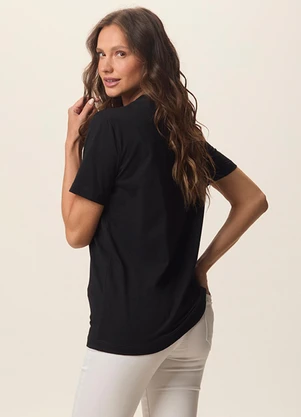 Malwee - Camiseta Alongada Van Gogh Preto - MALWEE