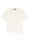 Enfim - Camiseta Ampla com Aplique Café - variação: Off White