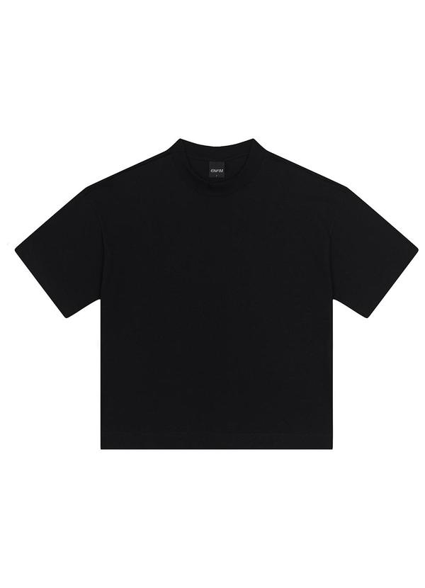 Enfim - Camiseta Ampla em Malha Preto