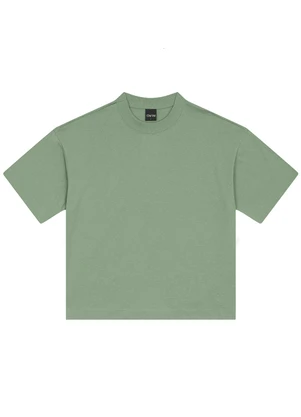 Enfim - Camiseta Ampla em Malha Verde Menta - ENFIM