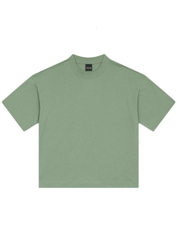 Enfim - Camiseta Ampla em Malha Verde Menta 1
