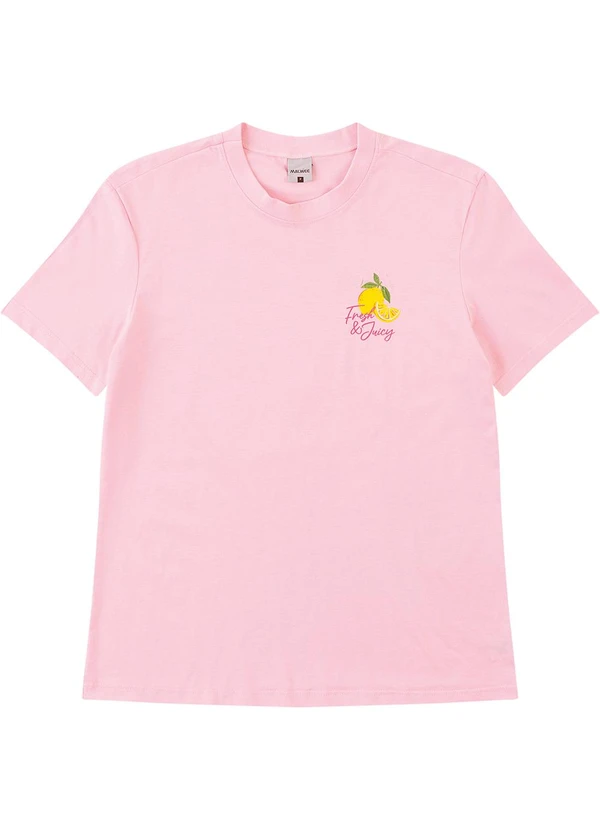 Malwee - Camiseta Ampla Lobster Rosa Claro 3