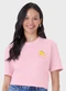 Malwee - Camiseta Ampla Off White - variação: Rosa Claro