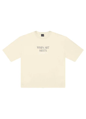 Enfim - Camiseta Ampla When Art Meets Fashion Off White - ENFIM