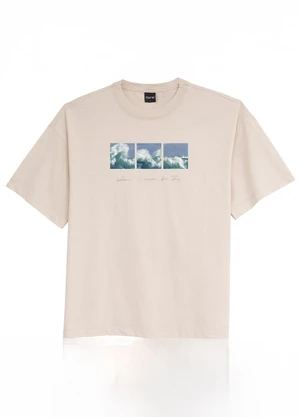 Enfim - Camiseta Ampla Where The Ocean Off White - ENFIM