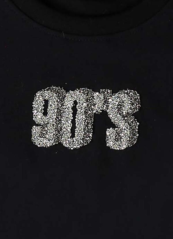 Enfim - Camiseta Baby Look 90'S Preta 2