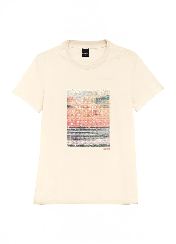 Enfim - Camiseta Barco a Vela em Paetê Off White 2