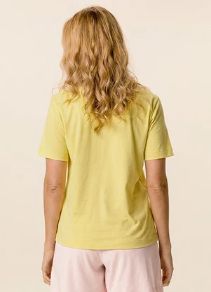 Malwee - Camiseta Bloom Regular Amarelo Manteiga - MALWEE