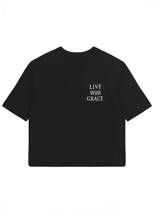 Malwee - Camiseta Box Live With Grace Preto - MALWEE
