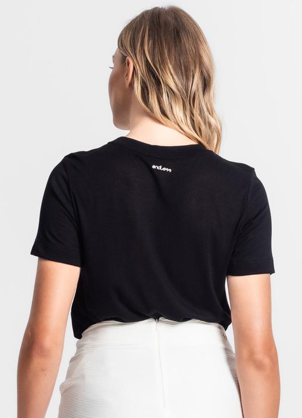 Endless - Camiseta de Visco Tricot Estampa Preto 2