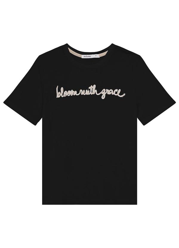 Endless - Camiseta de Visco Tricot Feminina Preto