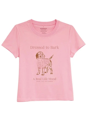 Malwee - Camiseta Dressed To Bark Rosa - MALWEE