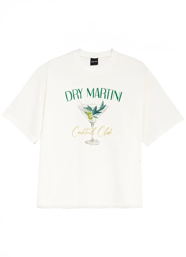 Enfim - Camiseta Dry Martini Ampla Branco