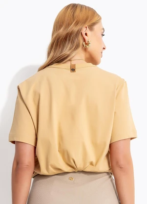 Colcci - Camiseta em Malha Bege - COLCCI