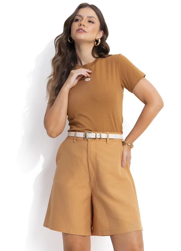 Colcci - Camiseta em Malha Marrom 5