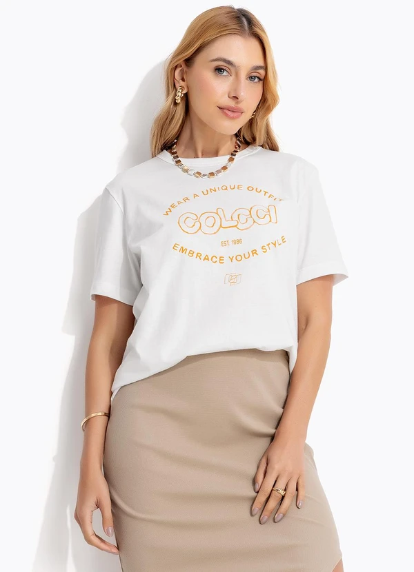 Colcci - Camiseta em Malha Off White 6