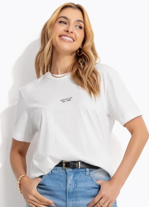 Colcci - Camiseta em Malha Off White - COLCCI
