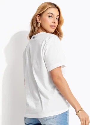 Colcci - Camiseta em Malha Off White - COLCCI