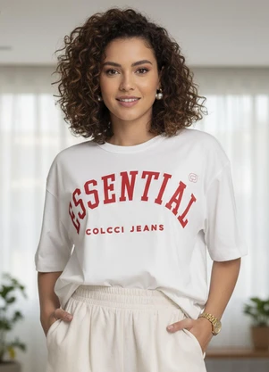 Colcci - Camiseta em Malha Off White - COLCCI