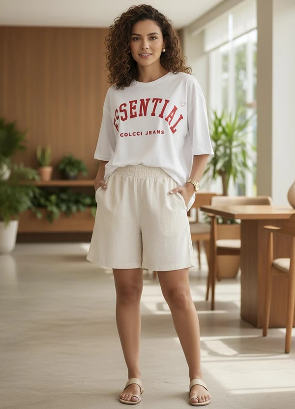 Colcci - Camiseta em Malha Off White 3