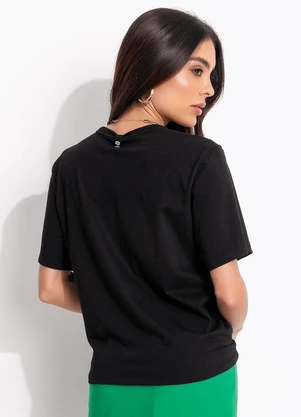 Colcci - Camiseta em Malha Preto - COLCCI