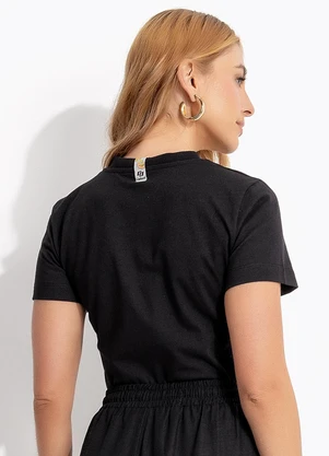 Colcci - Camiseta em Malha Preto - COLCCI