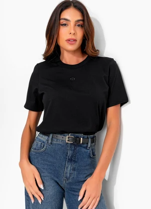 Colcci - Camiseta em Malha Preto - COLCCI