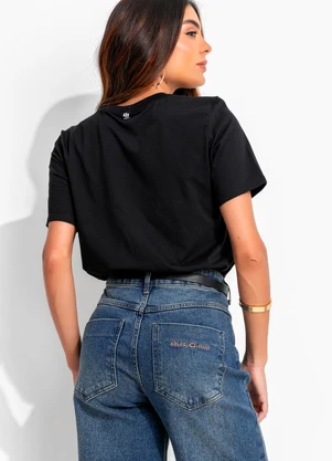 Colcci - Camiseta em Malha Preto - COLCCI