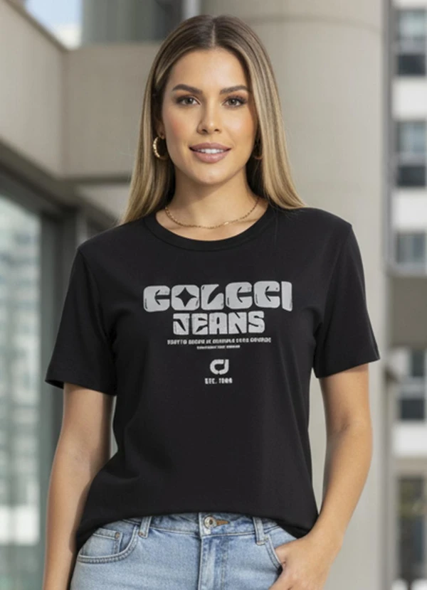 Colcci - Camiseta em Malha Preto 1