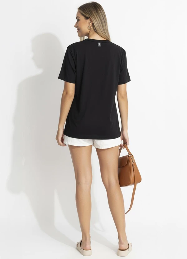 Colcci - Camiseta em Malha Preto 4