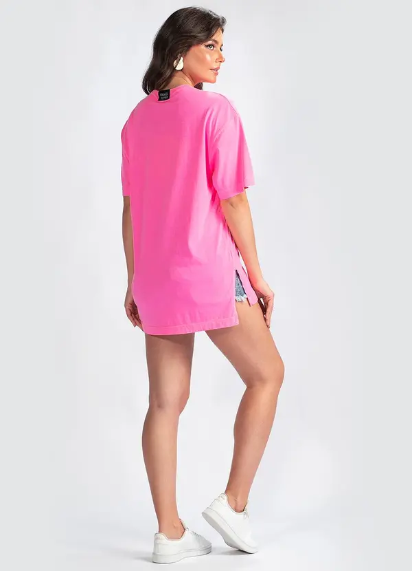 Colcci - Camiseta em Malha Rosa 4