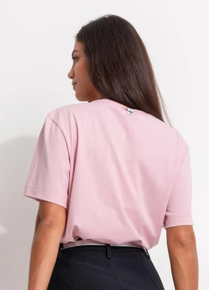 Colcci - Camiseta em Malha Rosa - COLCCI
