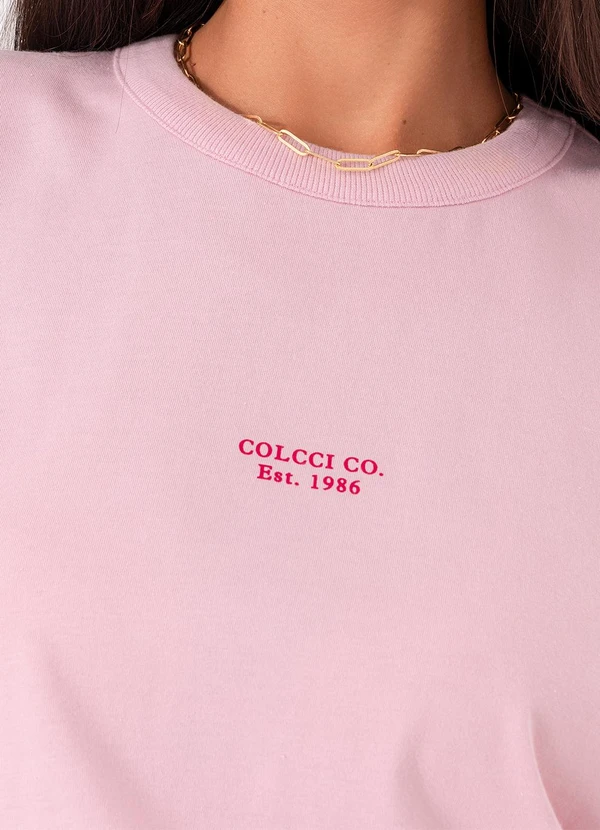 Colcci - Camiseta em Malha Rosa 4