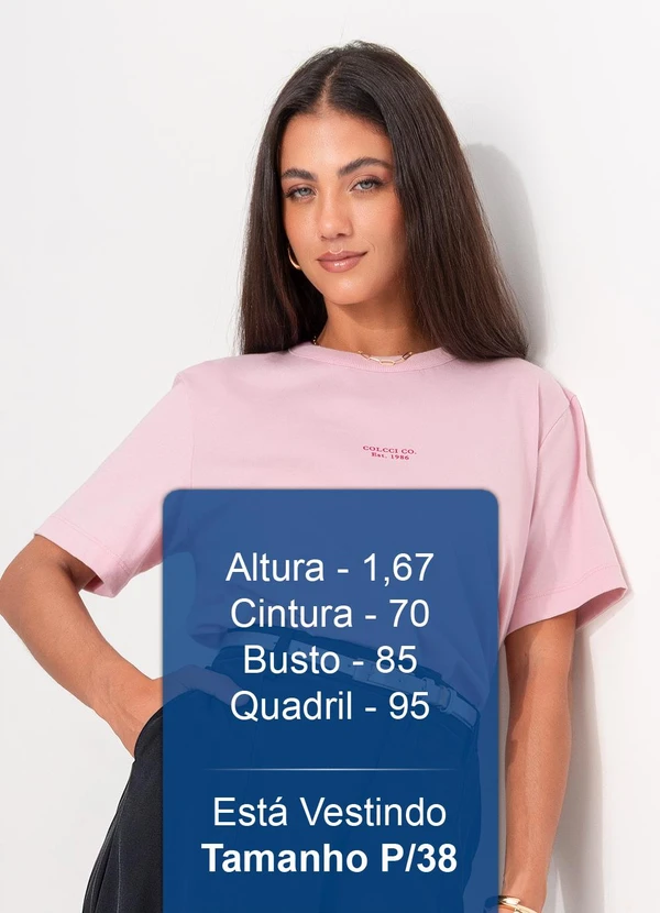 Colcci - Camiseta em Malha Rosa 5