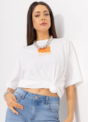 Colcci - Camiseta Estampada Off White - COLCCI