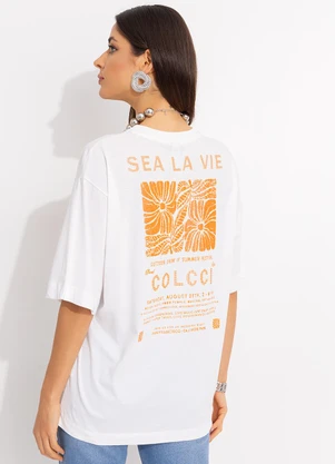 Colcci - Camiseta Estampada Off White - COLCCI